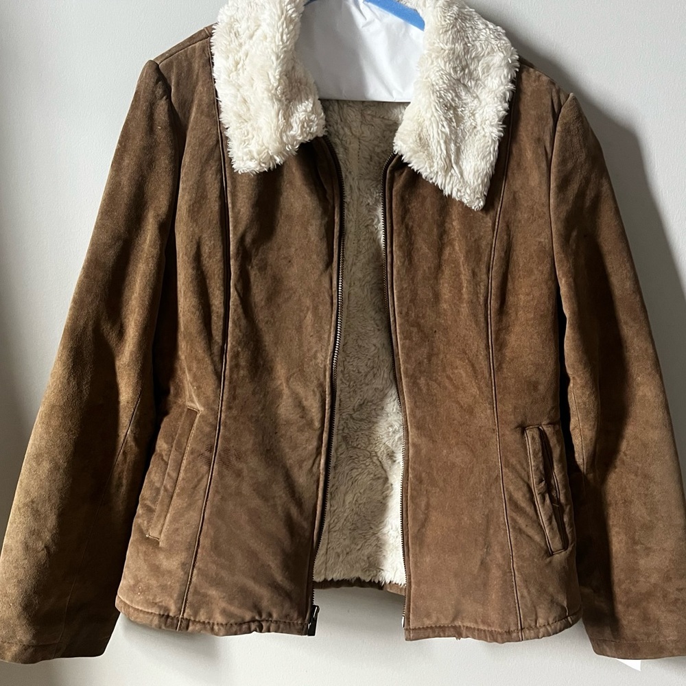 Croft & Barrow Brown Suede Jacket